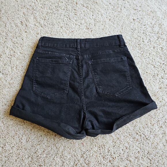 black forever 21 high rise shorts womens 28 - Picture 3 of 4
